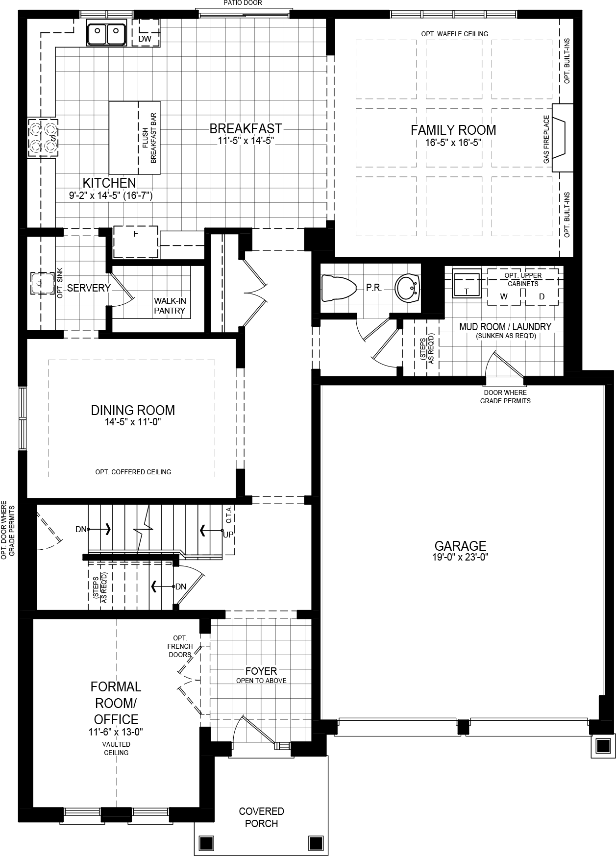 Elevation A floorplan
